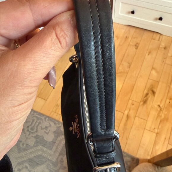 Authentic Prada Tessuto and Leather Shoulder Bag - Picture 10 of 12